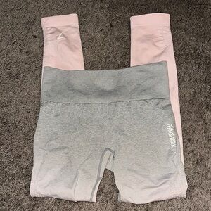 Gymshark Leggings Gray and Pink Soft and Stylish